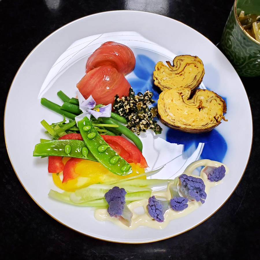 【レシピ】五色の野菜と果物を